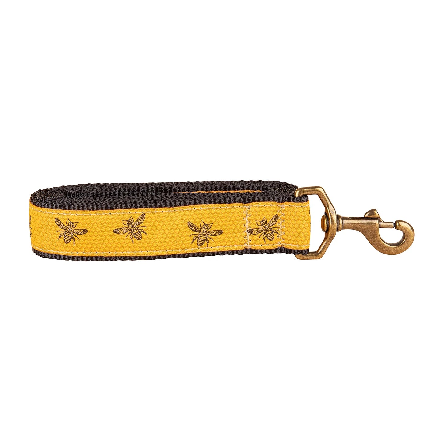 1.25” x 6ft Ribbon Dog Leash – Honey Bees
