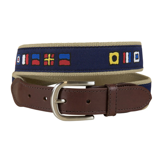 Leather Tab and Ribbon Belt - It's 5 o'Clock Somewhere