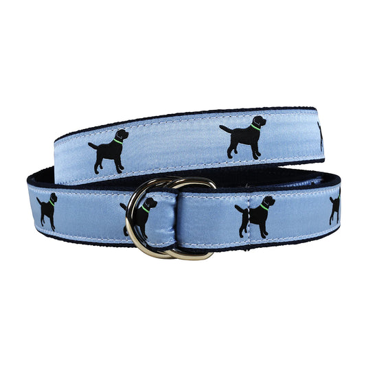 D-Ring Belt - Labrador Retriever - Dusty Blue