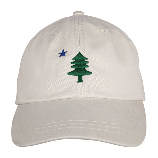 Baseball Hat – Maine Tree & Star on Ivory