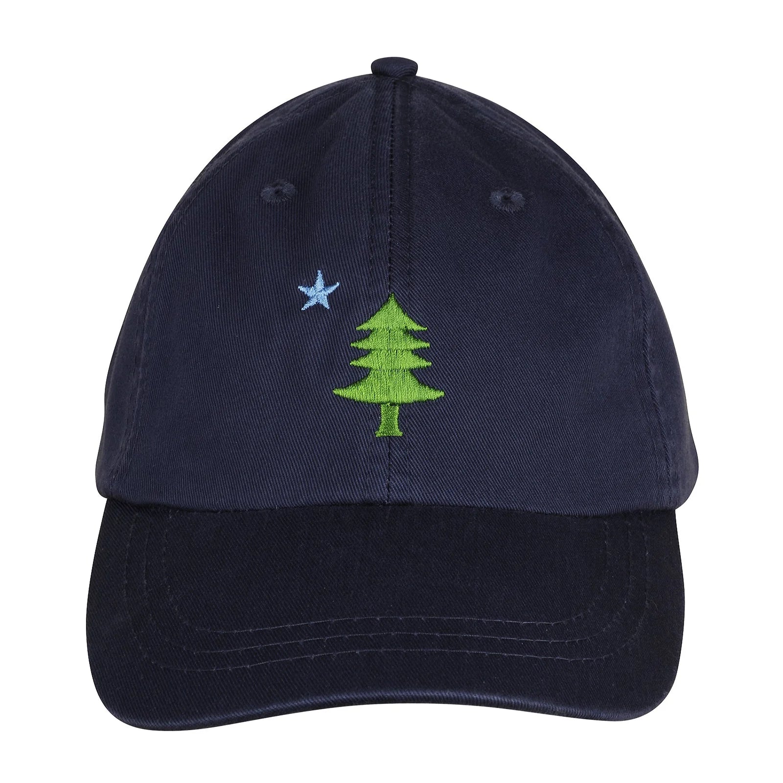 Baseball Hat – Maine Tree & Star on Navy Blue