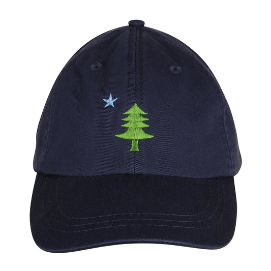 Baseball Hat – Maine Tree & Star on Navy Blue