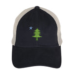 Baseball Hat – Maine Tree & Star on Navy Blue Trucker Hat Thumbnail