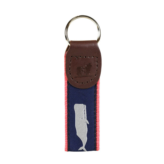 Key Fob – Moby Whale on Grey