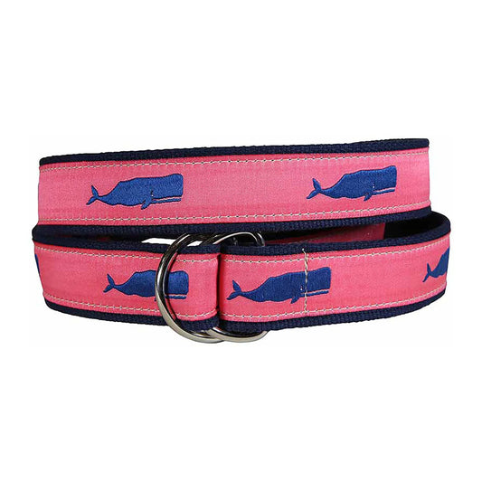 D-Ring Belt - Moby Whale - Pink