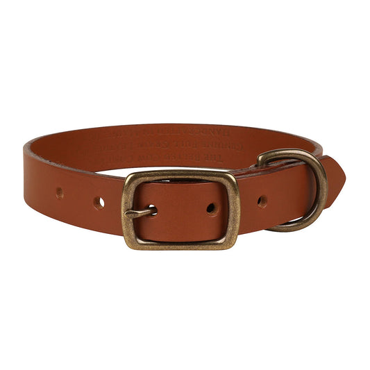 1" Monterey Leather Dog Collar - Cognac