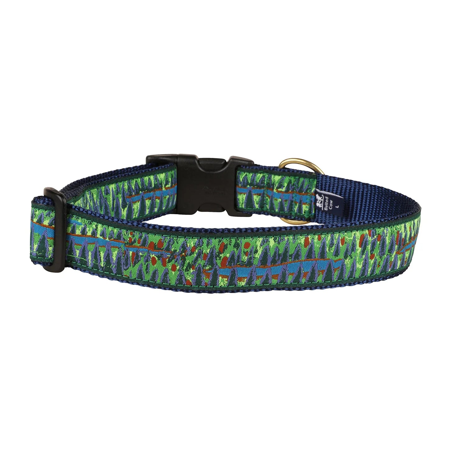1.25” Ribbon Dog Collar – North Woods