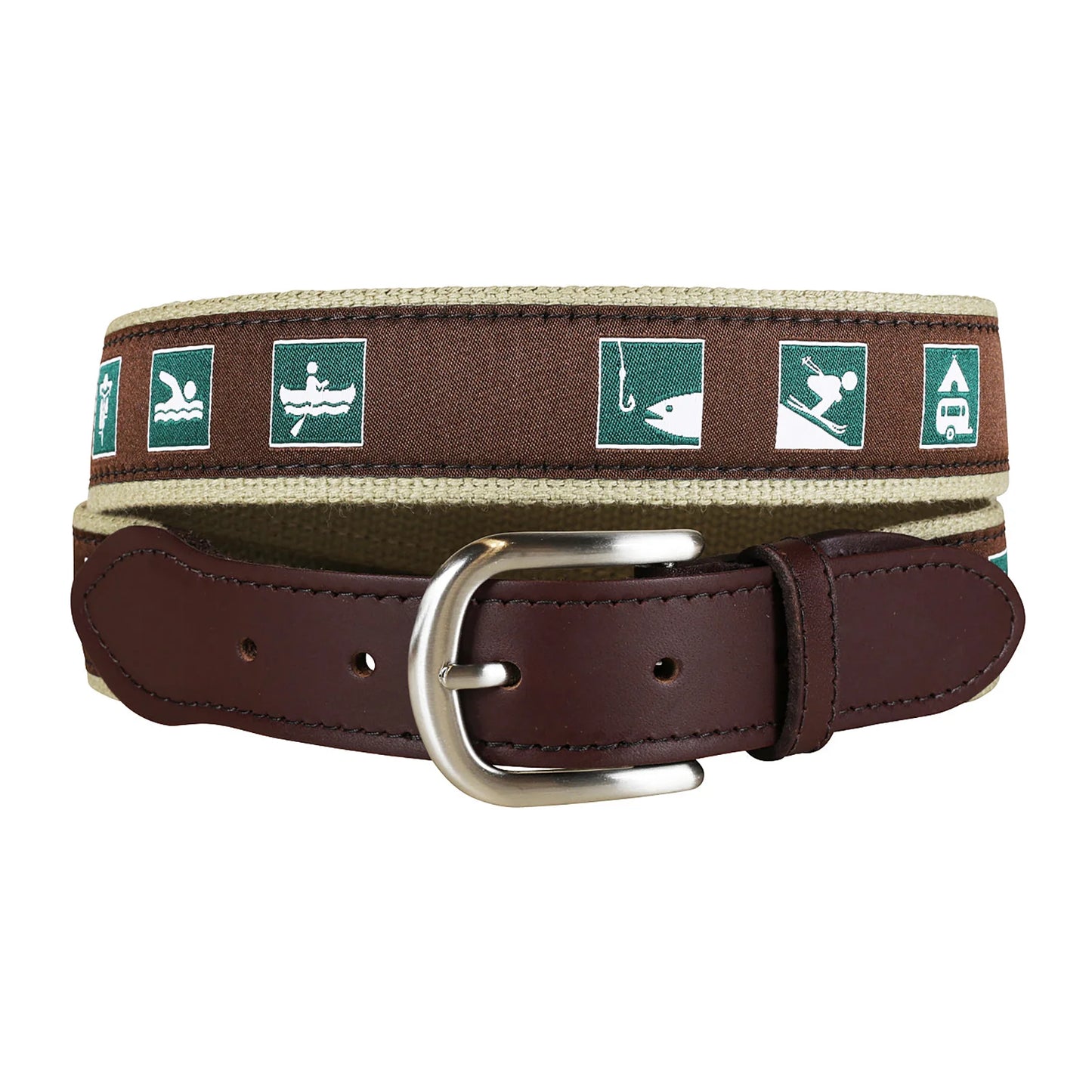 Leather Tab and Ribbon Belt - Parks & Rec
