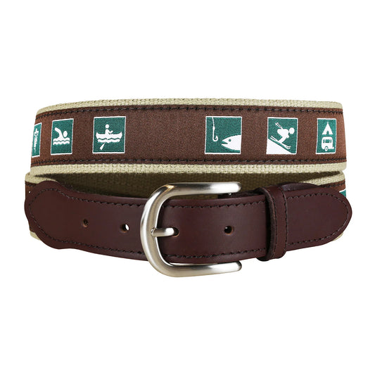 Leather Tab and Ribbon Belt - Parks & Rec