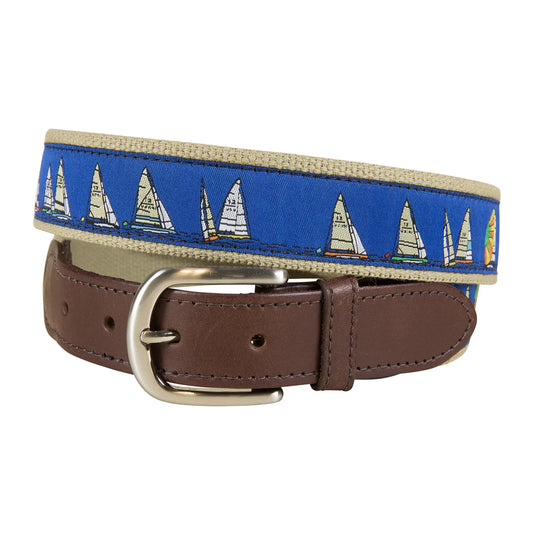 Leather Tab and Ribbon Belt - Rounding the Mark