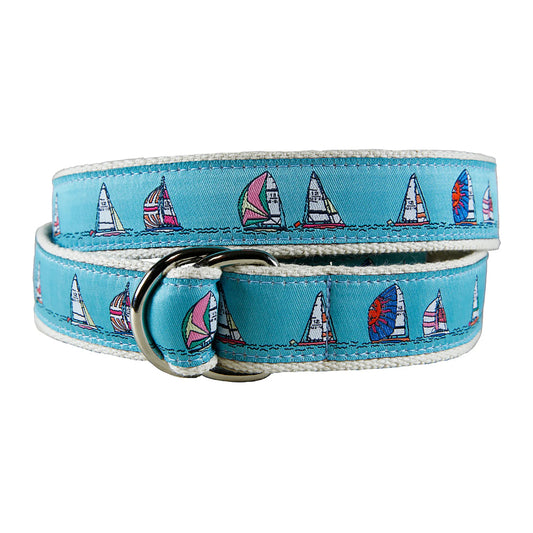 D-Ring Belt - Rounding the Mark - Light Blue