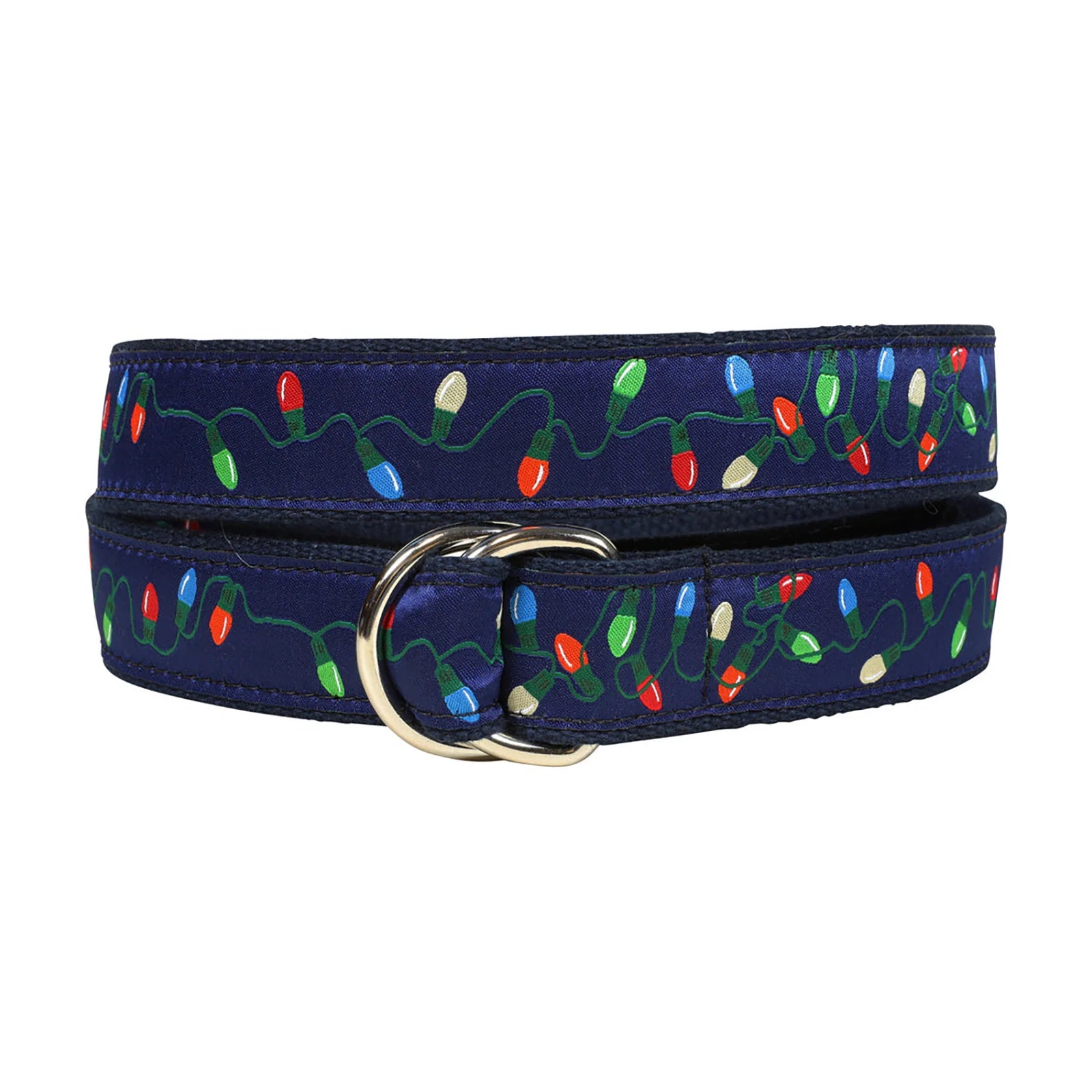 D-Ring Belt - Tangled Christmas Lights