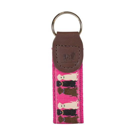 Key Fob – Three Labs, Pink