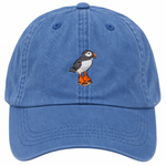 Baseball Hat - Blue - Embroidered - Puffins - Made in USA Thumbnail