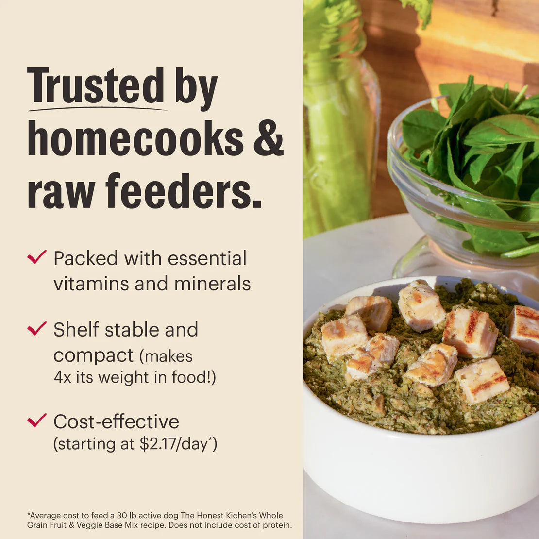 Honest Kitchen Dehydrated Dog Food - Fruit & Veg Base - 7lb