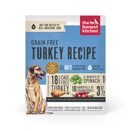 Honest Kitchen Dehydrated Dog Food - Grain-Free Turkey - 10lb