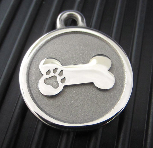 Stainless Steel Pet ID Tag, Small Bone
