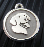 Hand-Made Stainless Steel Pet ID Tag - Lab - Medium Thumbnail