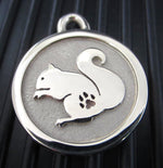 Hand-Made Stainless Steel Pet ID Tag - Squirrel - Large Thumbnail