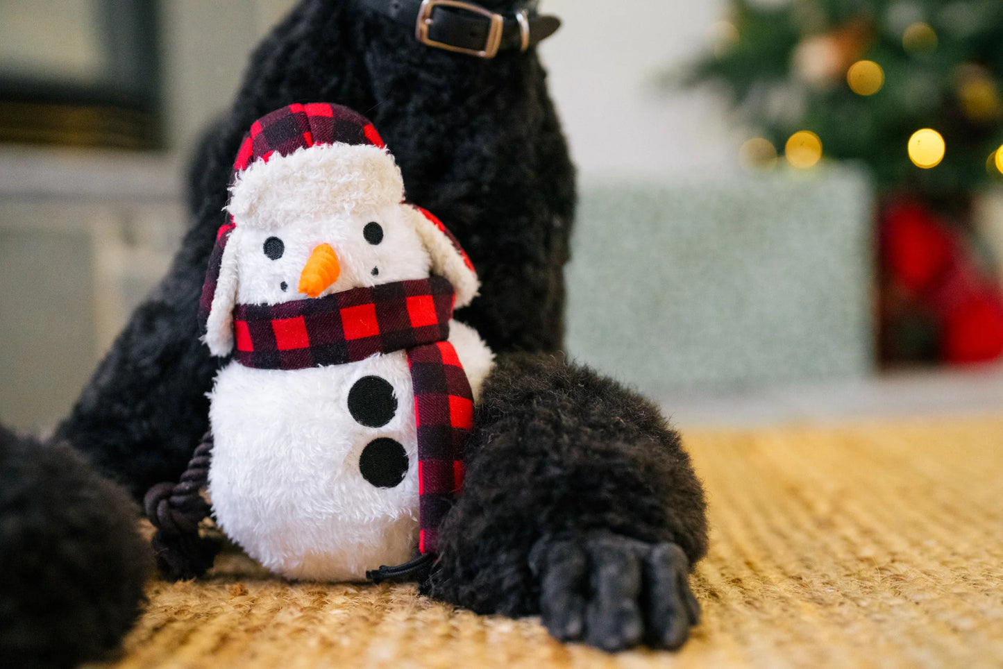 Stuffed Dog Toy - Snowman