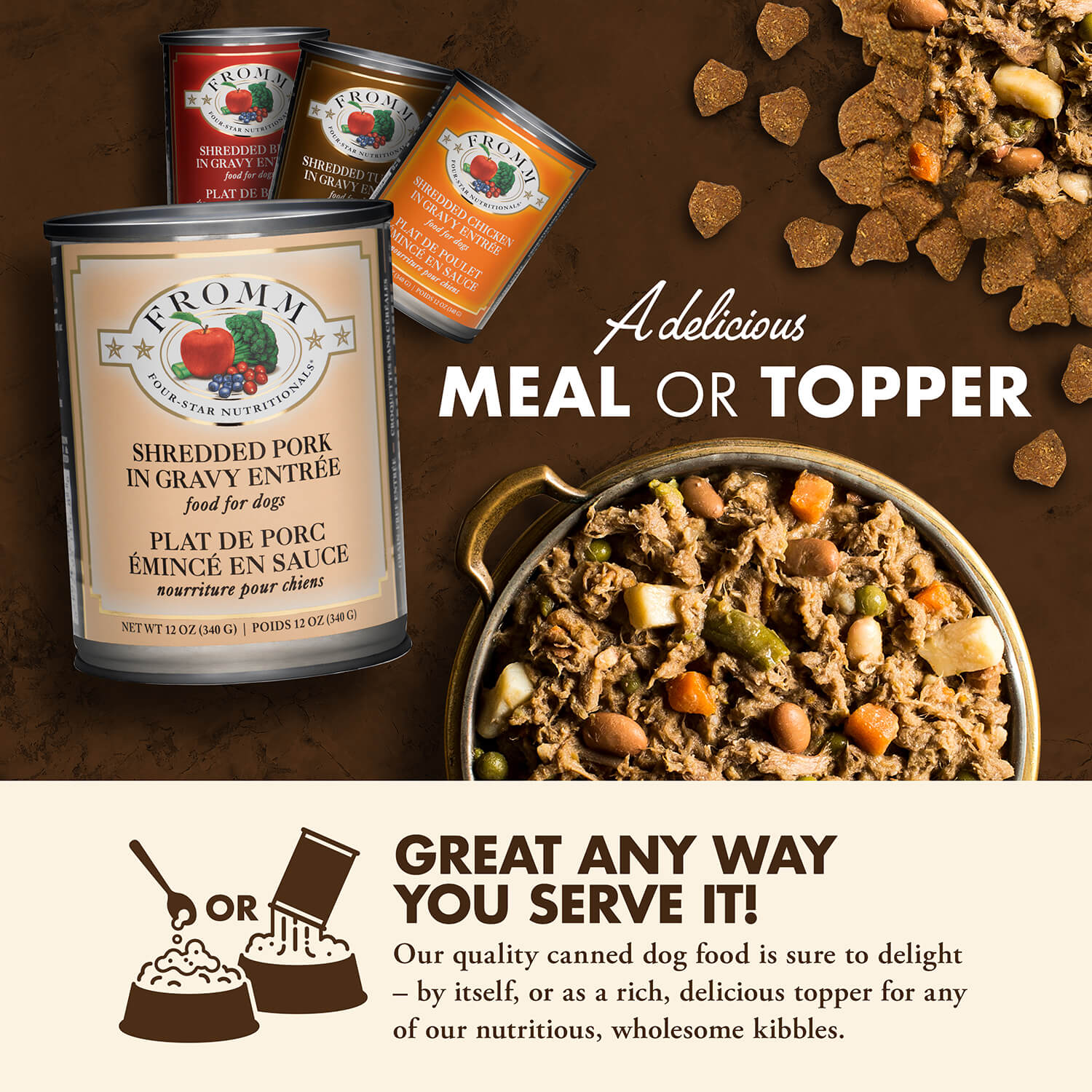 Fromm Wet Dog Food - 4 Star Shredded Pork - 12oz