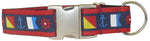 1.5” Ribbon Dog Collar – Nautical Flags, Red Thumbnail