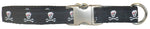 5/8” Ribbon Dog Collar – Pirate Skulls, Black Thumbnail