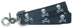 1” x 5ft  Ribbon Dog Leash – Pirates, Black Thumbnail