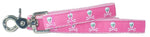 3/4” x 5ft Ribbon Dog Leash – Pirates, Pink Thumbnail