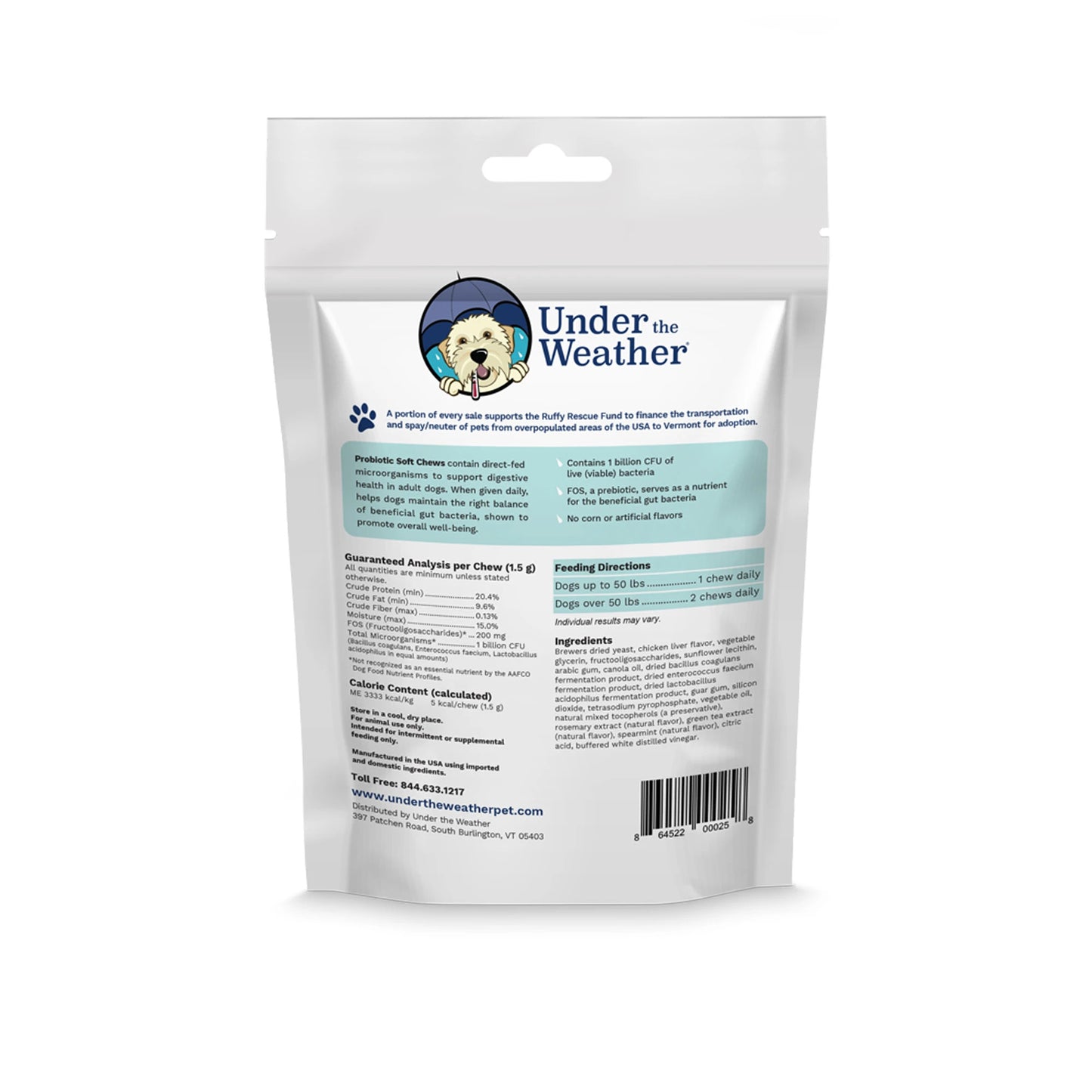 Probiotic Dog Chews - 60ea
