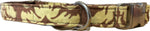 1” Ribbon Dog Collar – Damask, Green - Small Thumbnail
