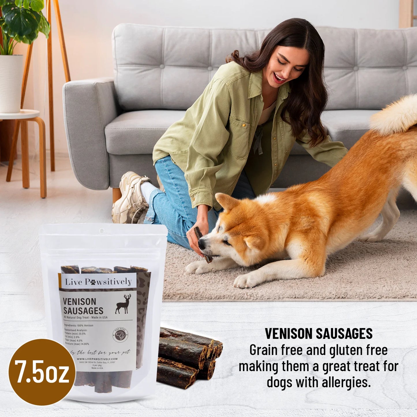 Venison Sausages - 7.5oz