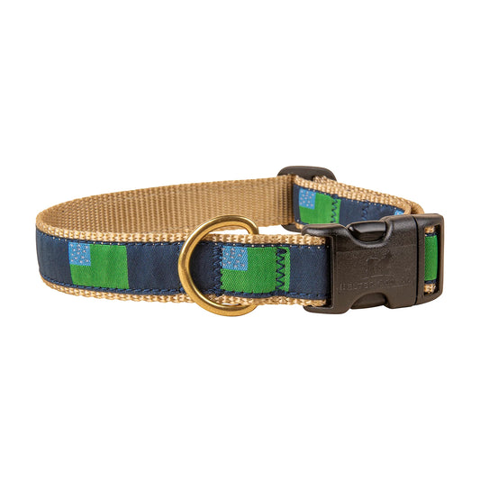 1” Ribbon Dog Collar - Vermont Flag