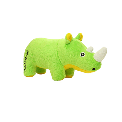 Stuffed Dog Toy - Green Rhino
