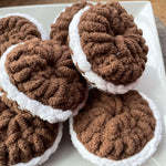 Whoopie Pie Catnip Toys on a plate. Thumbnail
