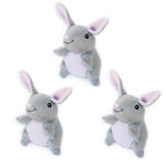 Stuffed Dog Toy - Mini Gray Purple Bunny Thumbnail