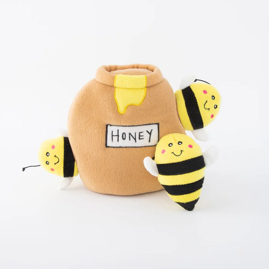 Zippy Paws Stuffed Dog Toy - Burrow - Honey Pot
