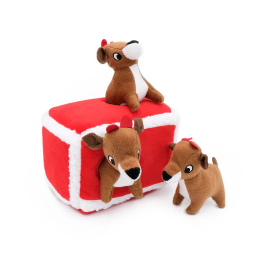 Stuffed Dog Toy - Burrow - Reindeer Pen