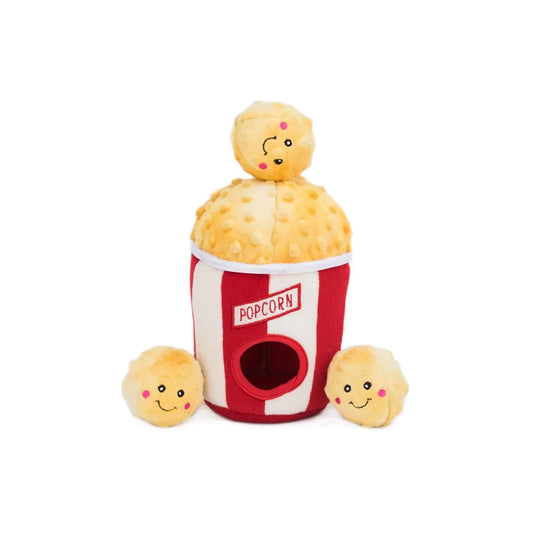 Zippy Paws Stuffed Dog Toy - Burrow - Popcorn Bucket